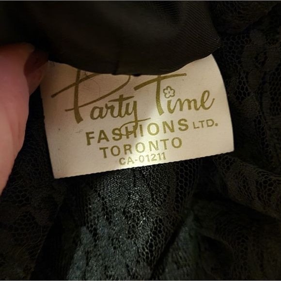 Party Time Fashions Vintage NWT Black Lace Dress - Picture 6 of 6